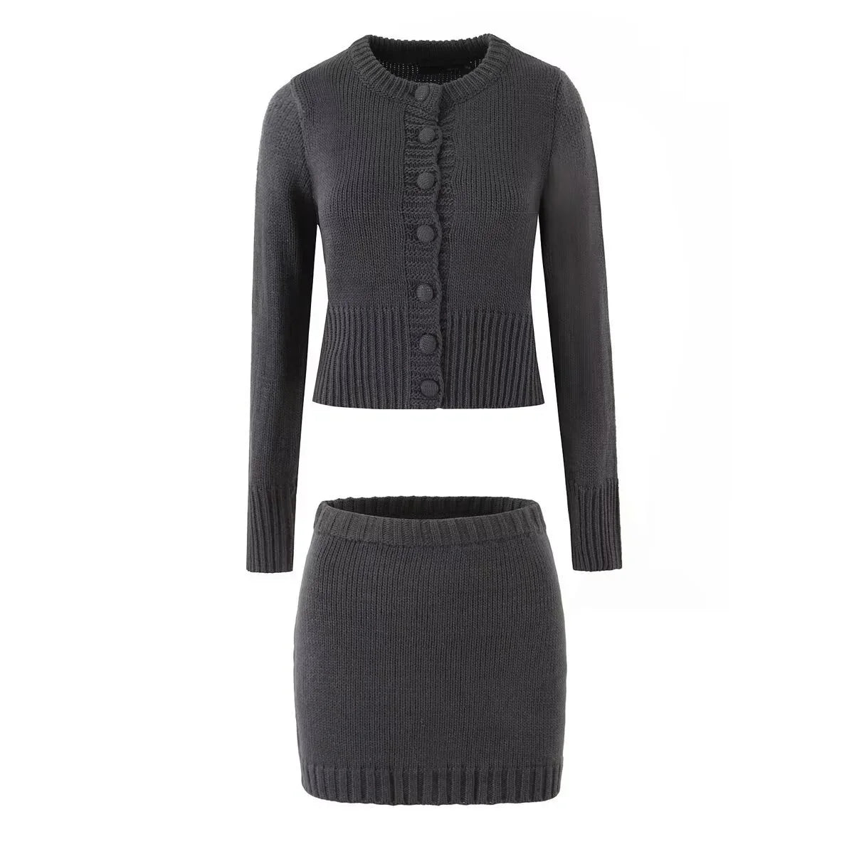 Completo Cardigan e Gonna Maglia Donna