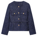 Giacca in Tweed Blu Navy Donna