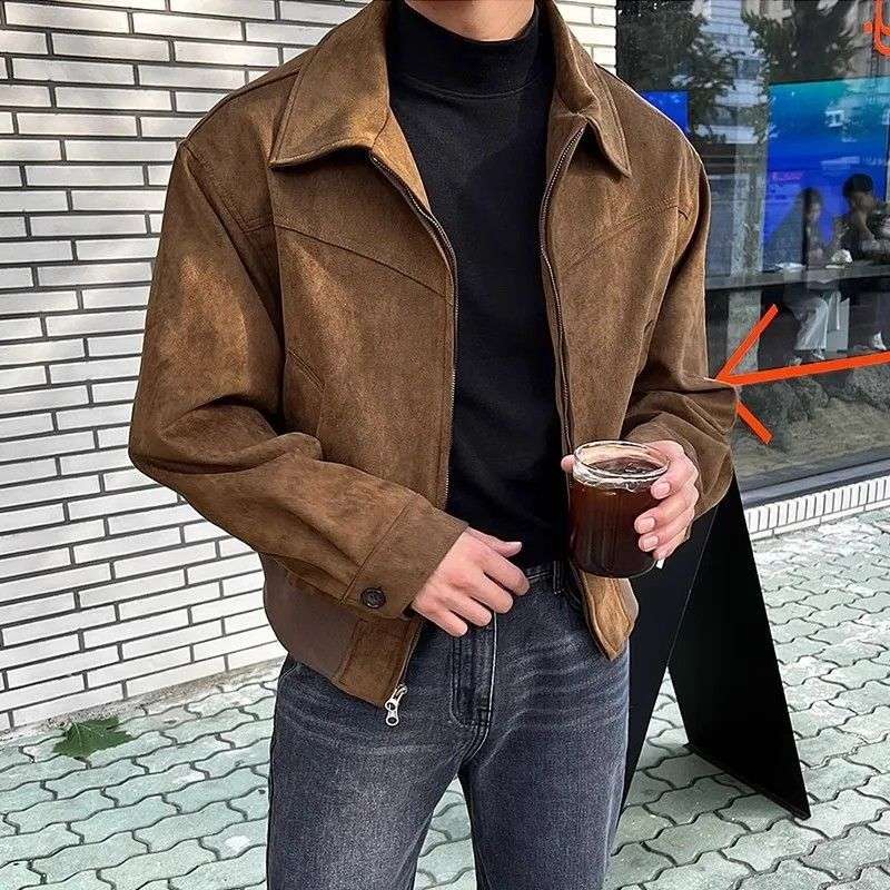 Giacca Elegante in finta pelle di Camoscio